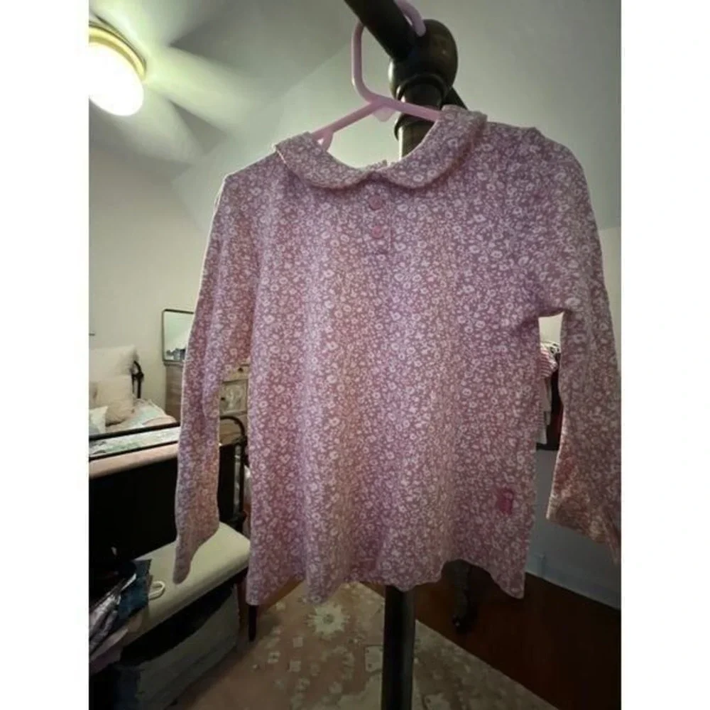 jojo‎ maman Bebe pink floral shirt size 2